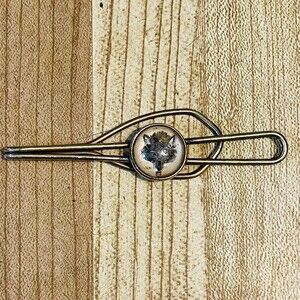 KREMENTZ Wolf Tie Bar Clip Clasp ~ Deco Retro MCM Vintage Mens Wolves Jewelry